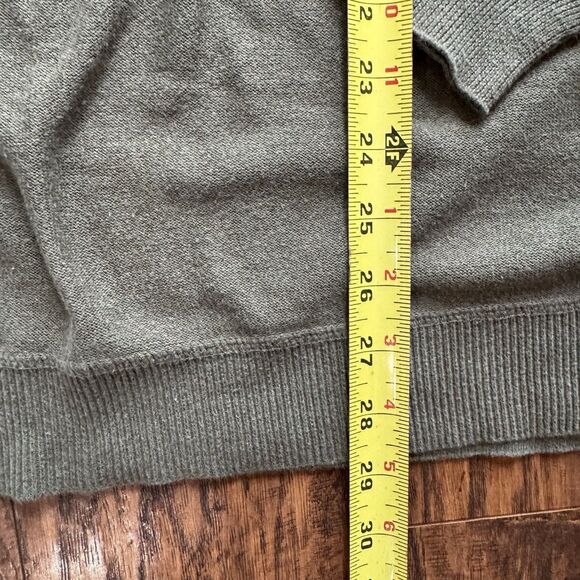 Eddie Bauer Mens Crew Neck Sweater Khaki Green Pima Cotton Size Large Tall - Picture 5 of 9